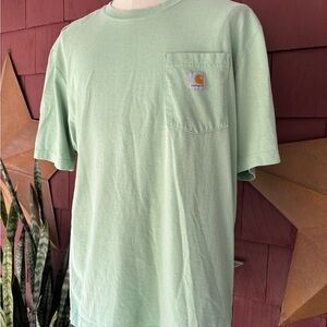 Carhartt Work Wear Loose Fit Green Heavyweight Shirt Men’s Size L
